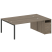 Рабочая станция с опорной тумбой Metal System Style БП.РС-СТП-2.5 2212x1475x750 (Дуб Наварра/Серый металл)