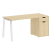 Стол письменный VR.SP-3-158.1.A 1580x720x750 (Серый/Белый Металл)