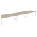 Стол переговорный Onix O.MO-PRG-3.4 4740x980x750 (Тиквуд Темный/Белый Металл)
