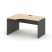 Стол рабочий эргономичный SN-D.SPA-001(L) (1380х600/980х750) (Тиквуд Светлый/Антрацит)