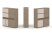 Тумба двойная + высокая надставка ES.NB.2V-27 (1500х410х1520) (Латте/Тиквуд Светлый)