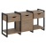 Тумба на регулируемых опорах наборная VR.L-TN-6.O 1440x460x719 (Тиквуд Темный/Белый металл)