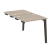 Стол-приставка двойной на деревянных опорах Onix Wood OW.D.SPR-0.7 780x1475x750 (Тиквуд Светлый/Дуб Темный)
