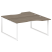 Рабочая станция криволинейная Metal System Style БО.РАС-СА-2.1 1600x1835x750 (Дуб Наварра/Серый металл)