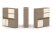 Тумба двойная + высокая надставка ES.NB.2V-26 (1500х410х1520) (Латте/Тиквуд Светлый)