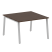 Стол для переговоров (1 столешница) на А-образном м/к Metal System Style БА.ПРГ-1.2 1200x1235x750 (Дуб наварра/Серый металл)