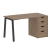 Стол письменный VR.SP-3-138.4.A 1380x720x750 (Серый/Белый Металл)