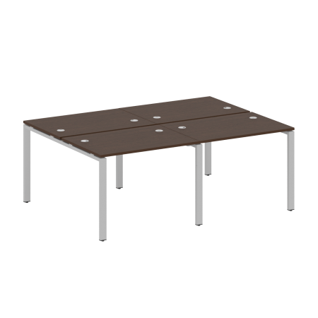 Рабочая станция на 4 раб. места Metal System Style БП.СМ-4.1 2000x1475x750 (Венге Цаво/Серый металл)