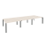 Рабочая станция на П-образном м/к Onix O.MP-D.RS-6.3.7 4140x1475x750 (Тиквуд Темный/Белый Металл)