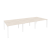 Рабочая станция на П-образном м/к Onix O.MP-D.RS-6.2.7 3540x1475x750 (Тиквуд Темный/Белый Металл)
