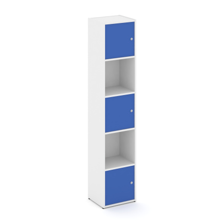 Стеллаж Locker Plus LK.K-007 408x350x1983 (Белый | Синий)