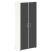 Шкаф для документов со стеклом черным LT.ST-1.10 R Black (Вяз Благородный)