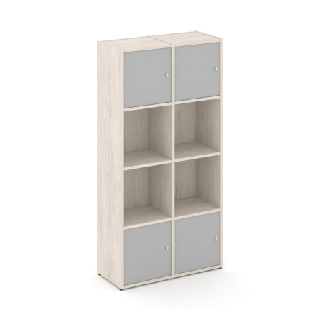 Стеллаж Locker Plus LK.K-005 798x350x1593 (Денвер Светлый | Серый)