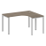 Стол криволинейный правый Metal System Style БП.СА-3 Пр 1400x1200x750 (Дуб Наварра/Серый металл)