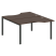 Рабочая станция криволинейная Metal System Style БП.РАС-СА-2.2 1400x1835x750 (Дуб Наварра/Серый металл)