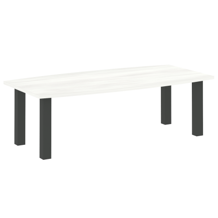 Стол переговорный LT.SP2 2400x1200x750 (Снежная Патина/Антрацит металл)