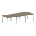 Стол для переговоров (3 столешницы) на А-образном м/к Metal System Style БА.ПРГ-3.1 3000x1235x750 (Дуб наварра/Серый металл)