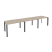 Рабочая станция на П-образном м/к Onix O.MP-RS-3.2.8 3540x800x750 (Тиквуд Темный/Белый Металл)