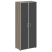 Шкаф для документов со стеклом черным LT.ST-1.10 R Black (Вяз Благородный)
