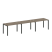 Рабочая станция на 3 раб. места Metal System Style БП.СМ-3.2 3600x720x750 (Дуб Наварра/Серый металл)