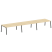Стол для переговоров (3 столешницы) на А-образном м/к Metal System Style БА.ПРГ-3.5 5400x1235x750 (Дуб наварра/Серый металл)