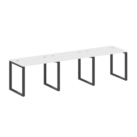 Рабочая станция Metal System Style БО.СМ-3.1 3000x720x750 (Белый/Антрацит металл)