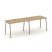 Рабочая станция 2 места ES.RS-2.2-LK (2360х730х750) (Тиквуд Светлый/Металл Латте)