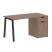 Стол письменный VR.SP-3-138.1.A 1380x720x750 (Серый/Белый Металл)