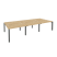 Рабочая станция на П-образном м/к Onix O.MP-D.RS-6.2.8 3540x1635x750 (Тиквуд Темный/Белый Металл)