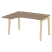Стол эргономичный левый на деревянных опорах Onix Wood OW.SA-3L 1380x1180x750 (Тиквуд Светлый/Дуб Темный)