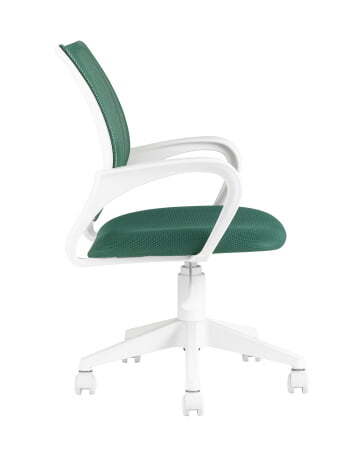 Кресло офисное TopChairs ST-BASIC-W зеленый крестовина пластик белый (Компьютерное кресло ST-BASIC-W зеленый)