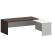 Стол руководителя правый Кортез KZP-22R 2200x2000x750 (Темный шимо/Графит)
