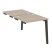 Стол-приставка двойной на деревянных опорах Onix Wood OW.D.SPR-0.8 780x1635x750 (Тиквуд Светлый/Дуб Темный)