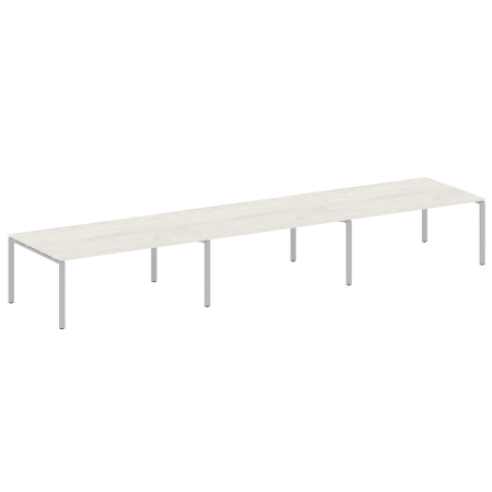 Переговорный стол 3 столешницы Metal System Style БП.ПРГ-3.5 5400x1235x750 (Дуб Наварра/Серый металл)