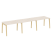 Рабочая станция на деревянных опорах Onix Wood OW.RS-3.2.8 3540x800x750 (Тиквуд Светлый/Дуб Темный)