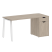 Стол письменный VR.SP-3-158.1.A 1580x720x750 (Серый/Белый Металл)