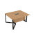 16СКН.122 Стол-квадрат бенч, начальный модуль  (1200x1200x750) (Брауни | Черный Глянец)