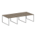 Рабочая станция Metal System Style БО.СМ-6.1 3000x1475x750 (Дуб Наварра/Серый металл)