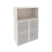 Шкаф средний широкий Onix O.ST-2.2R 800x420x1207 (Тиквуд Светлый)