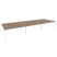 Рабочая станция на П-образном м/к Onix O.MP-D.RS-6.4.8 4740x1635x750 (Тиквуд Темный/Белый Металл)