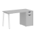Стол письменный VR.SP-3-138.1.A 1380x720x750 (Серый/Белый Металл)