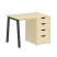 Стол письменный VR.SP-3-98.4.A 980x720x750 (Серый/Белый Металл)