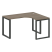 Стол криволинейный правый Metal System Style БО.СА-3 Пр 1400x1200x750 (Дуб Наварра/Серый металл)