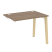 Стол-приставка к опорным элементам на деревянных опорах Onix Wood OW.SPR-1.7 980x720x750 (Тиквуд Светлый/Дуб Темный)