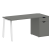 Стол письменный VR.SP-3-158.1.A 1580x720x750 (Серый/Белый Металл)