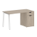 Стол письменный VR.SP-3-138.1.A 1380x720x750 (Серый/Белый Металл)