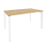 Стол рабочий на П-образном м/к Onix O.MP-SP-3.8 1380x800x750 (Тиквуд Темный/Белый Металл)