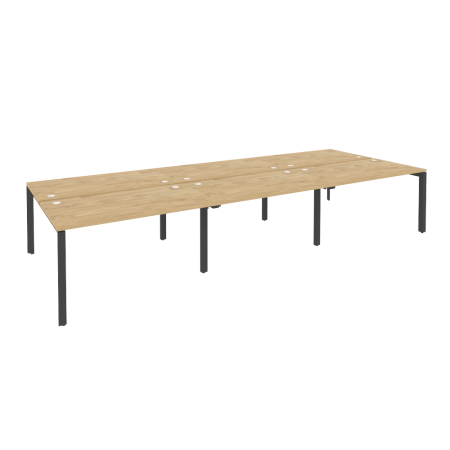 Рабочая станция на П-образном м/к Onix O.MP-D.RS-6.3.8 4140x1635x750 (Тиквуд Светлый/Черный металл)