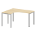 Стол криволинейный левый Metal System Style БП.СА-3 Л 1400x1200x750 (Дуб Наварра/Серый металл)