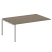 Проходной наборный элемент переговорного стола Metal System Style БП.ППРГ-5 1800x1235x750 (Дуб Наварра/Серый металл)